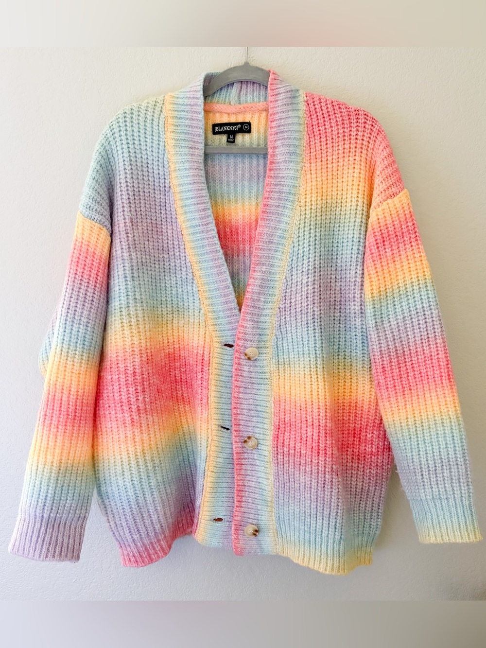Blank NYC Rainbow Sherbet Chunk Oversize Cardigan
